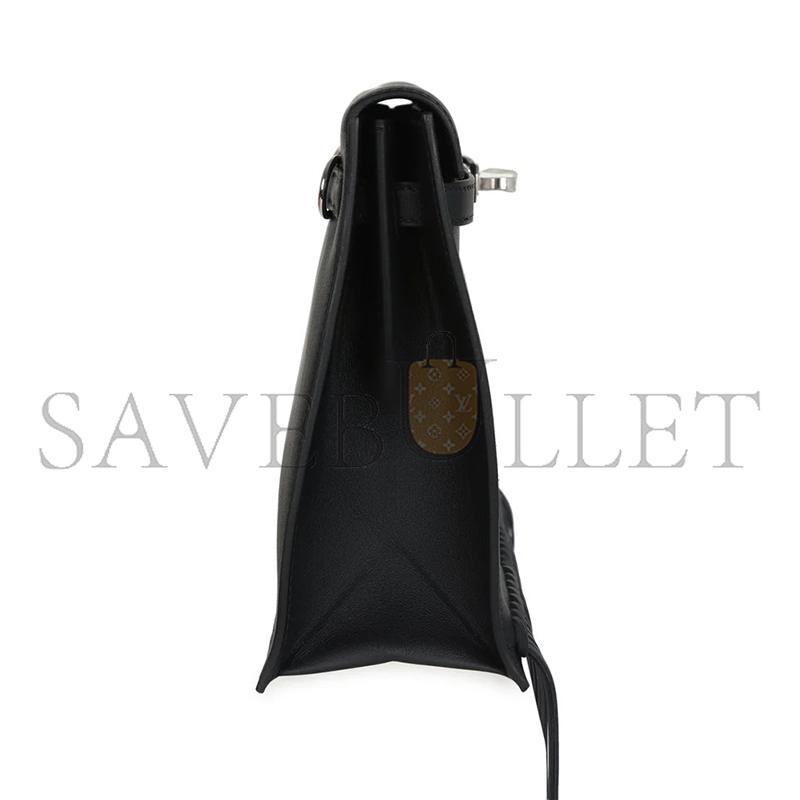 HERMES MASTER KELLY DANSE ANATE BLACK SWIFT PALLADIUM HARDWARE (22*17*7cm)